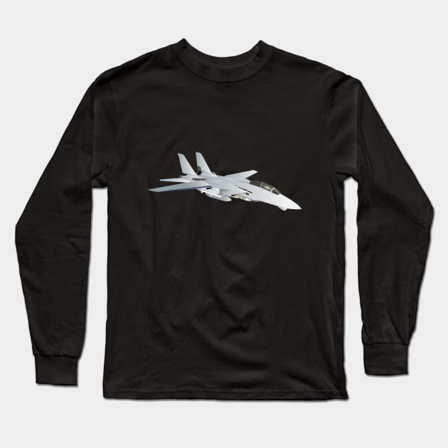 American F-14 Jet Fighter Long Sleeve T-Shirt by NorseTech